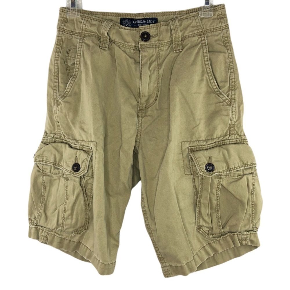 AEO Khaki tan classic cargo shorts, 26